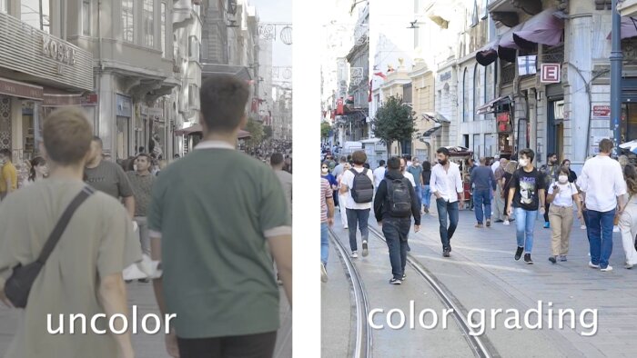 videolarınıza renklendirme yapabilirim