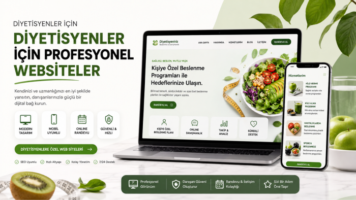 diyetisyenler için premium websitesi yaparım