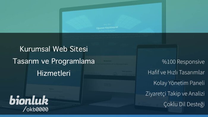 firmanıza özel kurumsal sitenizi tasarlar ve programlarım