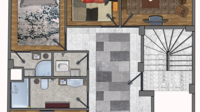 2D renkli kat planı hazırlarım