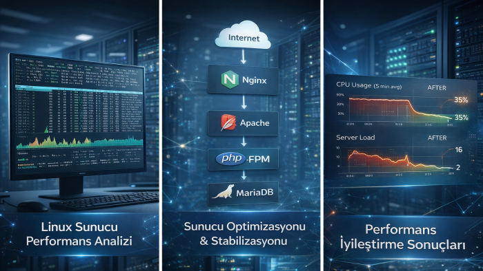 Linux sunucu hatalarını analiz eder ve çözerim