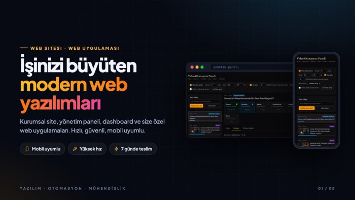 profesyonel web sitesi ve web uygulaması yaparım