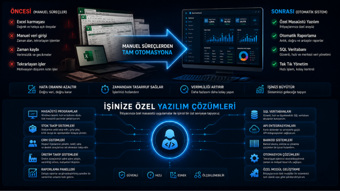 özel ve gelişmiş masaüstü uygulamaları geliştirebilirim