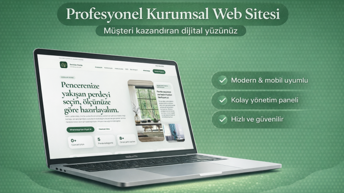 işletmeniz için kurumsal web sitesi yaparım