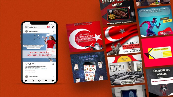 sosyal medya tasarımları yapıyorum