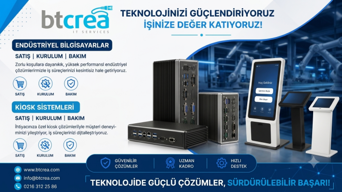 endüstriyel bilgisayar ve kiosk bakımını yaparım