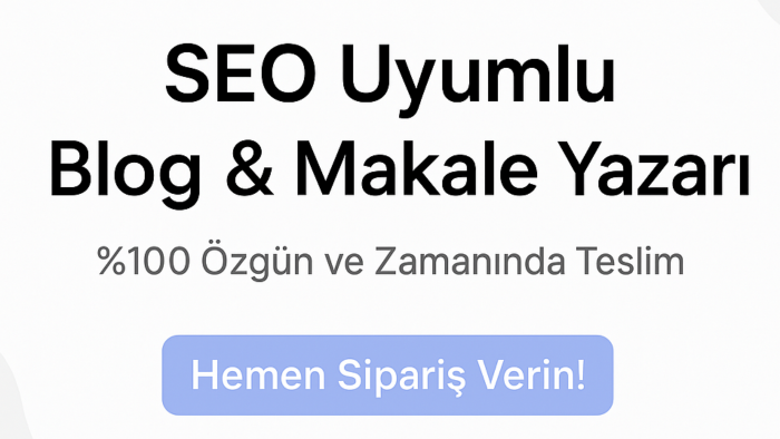 uzman olduğum konuda özgün blog ve SEO uyumlu makale yazarım