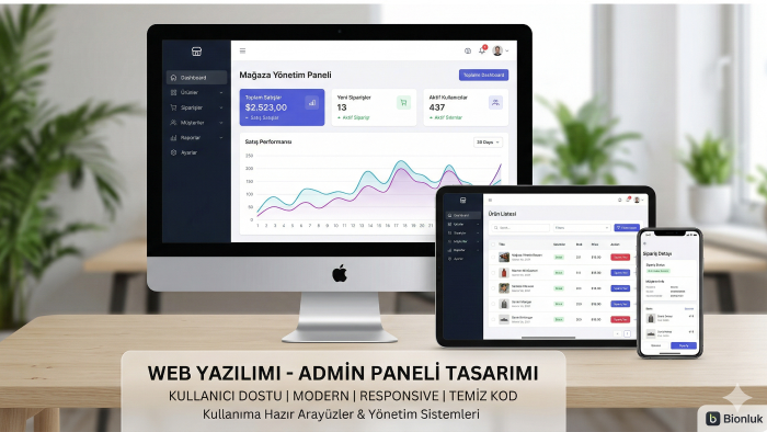 sitenize uygun admin paneli kurabilirim