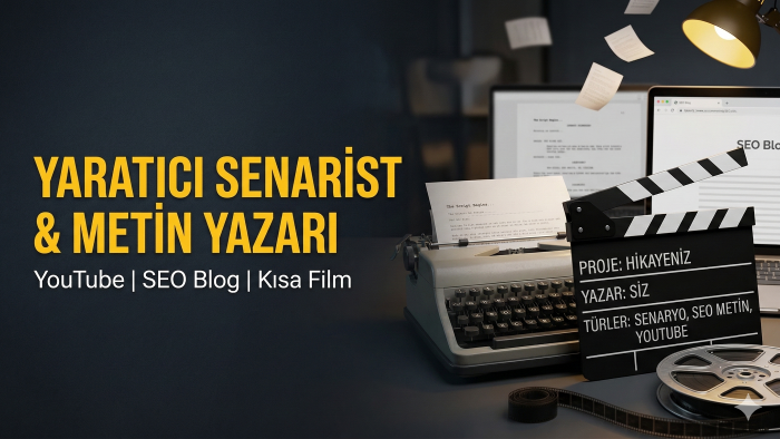 sizin için senaryo, blog ve metin yazarlığı yapabilirim