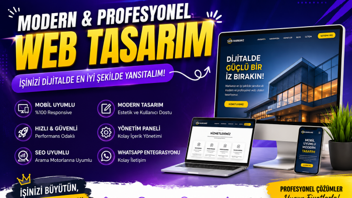 işletmeniz için modern web sitesi hazırlarım