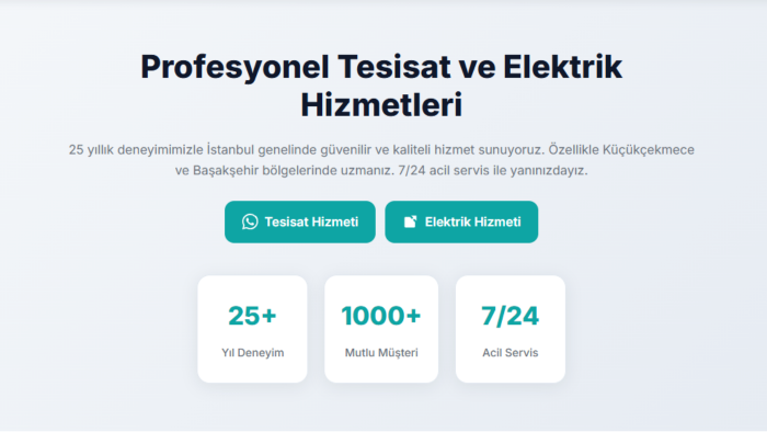 mühendisim ve modern web siteleri oluşturuyorum