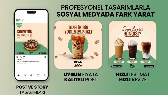 etkileyici sosyal medya post tasarımları yaparım