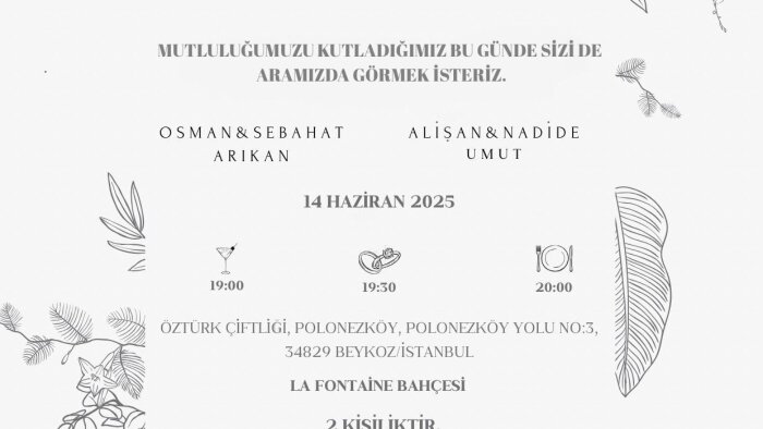 davetiye tasarımında yaratıcılığımı konuştururum