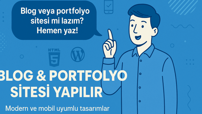 modern ve mobil uyumlu blog & portfolyo siteleri yaparım