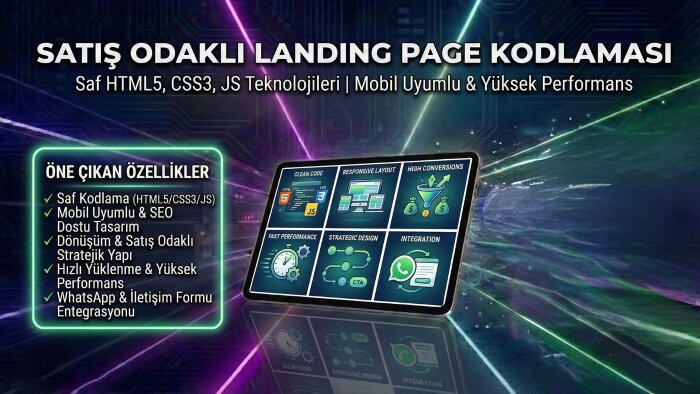 satış odaklı ve eksiksiz landing page kodlaması yaparım