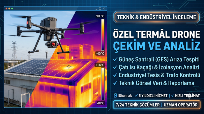 havadan profesyonel drone ile termal ve normal çekim yaparım