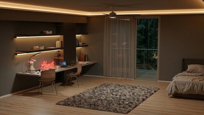 projenize özel 3D iç mekan renderları yaparım