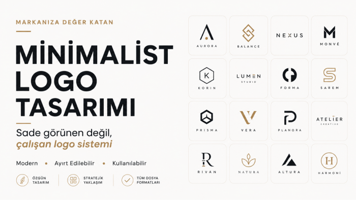 markanıza özel modern ve minimalist logo tasarlarım