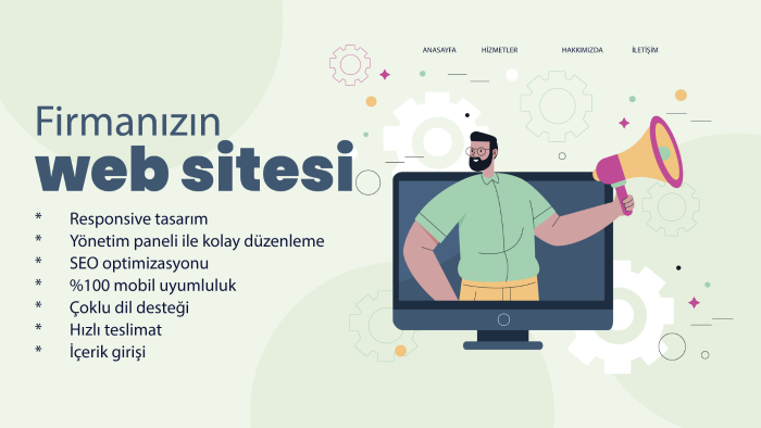 anahtar teslim firma sitenizi yapabilirim