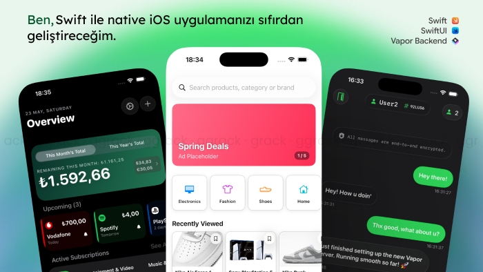 sıfırdan Swift ile native iOS uygulamanızı geliştirebilirim