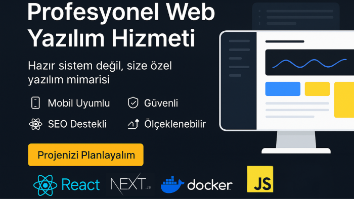 profesyonel web yazılım çözümleri sunuyorum