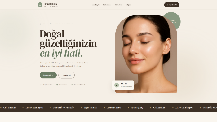 yerel işletmeler için modern web sitesi geliştiriyorum