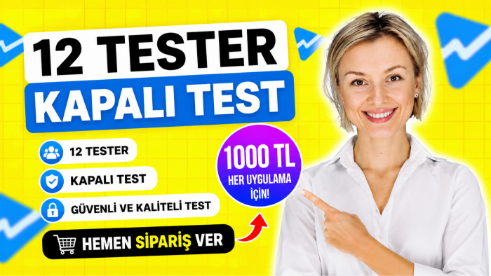 mobil uygulamanız için tester ihtiyacınızı karşılarım