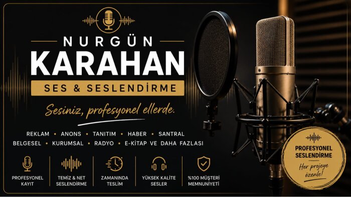 reklam, haber ve tanıtım metinlerini seslendiriyorum