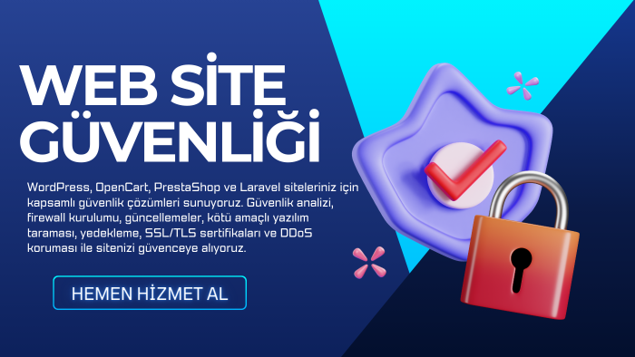web siteniz için güvenlik çözümleri sunarım