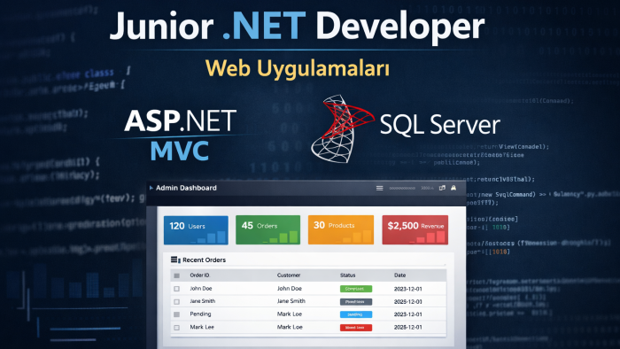 C# ASP.NET MVC ile veritabanlı web uygulamaları geliştiririm
