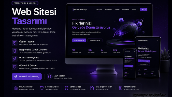 profesyonel web sitesi hazırlarım