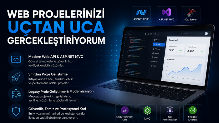 web yazılım projelerinizi hayata geçirebilirim