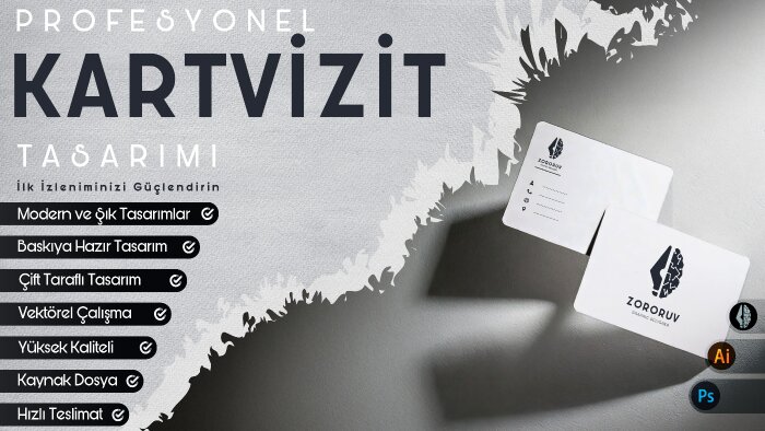profesyonel kartvizit ve kurumsal kimlik tasarlarım