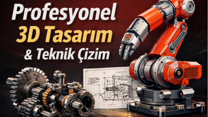 SolidWorks ile profesyonel 3D tasarım yapıyorum