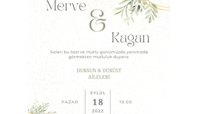 size özel davetiye hazırlayabilirim