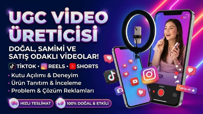 markanız için doğal ve etkili UGC videoları üretirim