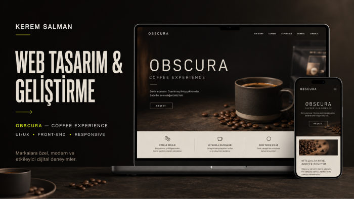 modern ve responsive web siteleri tasarlarım