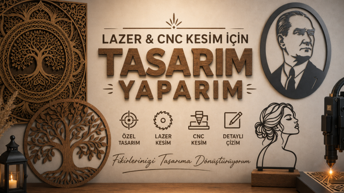 lazer, CNC ve wallart için vektörel çizim yaparım