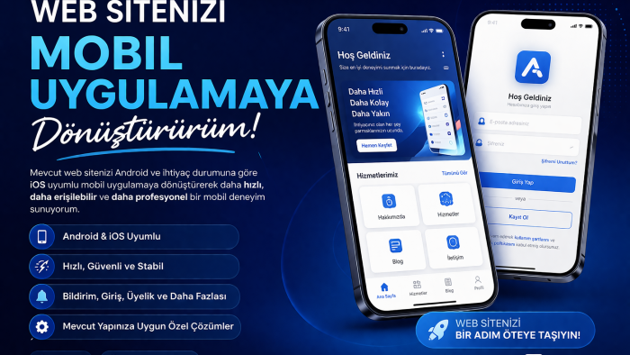 web projenizi profesyonel mobil uygulamaya dönüştürürüm