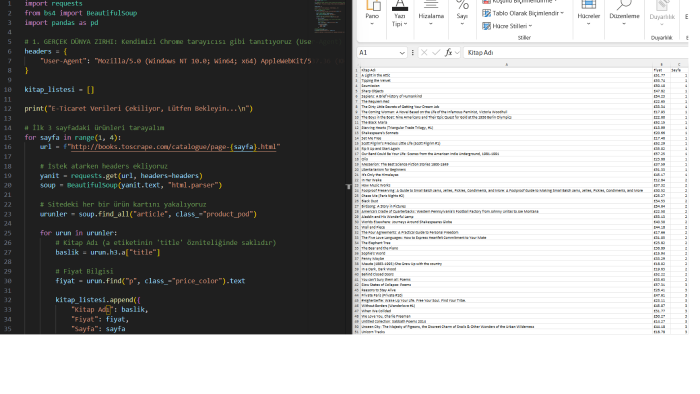 sitelerden Python ile veri çekip Excel teslim ederim
