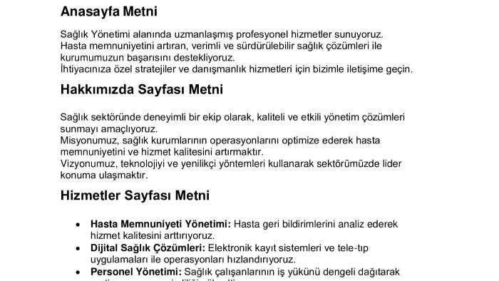 içerik yazarlığı ve web metinleri hizmeti verebilirim