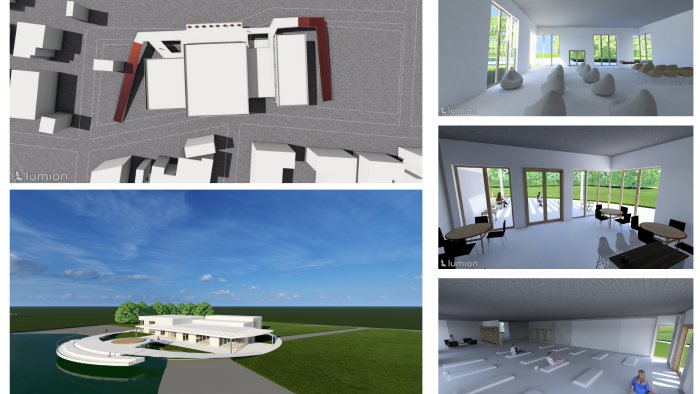 mimari render görseller ile sunuma hazırlıyorum