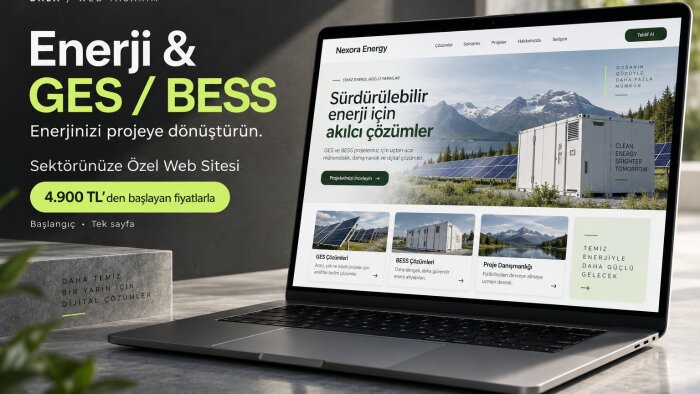 enerji, GES ve depolama firmalarına web sitesi tasarlarım