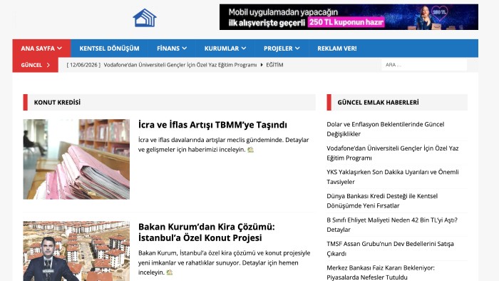 6 yıllık sitemde emlak tanıtım yazınızı yayınlarım
