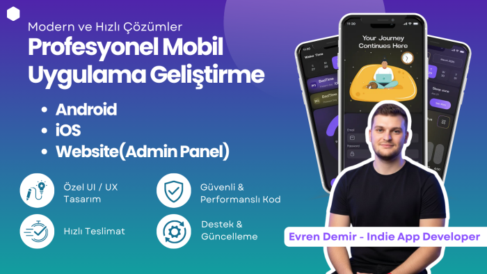 Mobil uygulama fikrinizi sıfırdan hazır hale getiririm