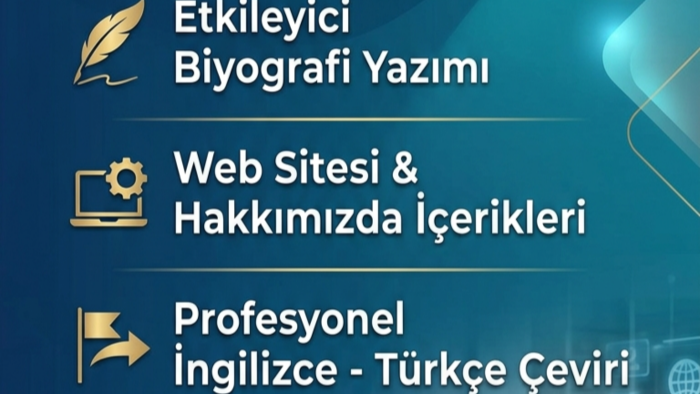 profesyonel biyografi yazıp metin çevirisi yaparım
