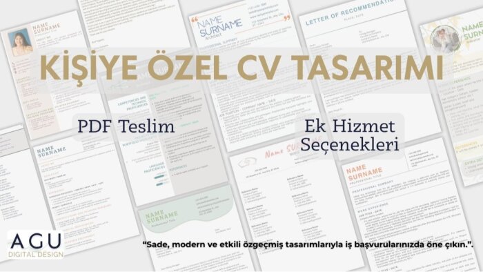 özgeçmişinizi profesyonelce hazırlarım