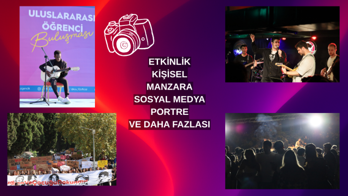 etkinlik, düğün, portre, medya  vb. fotoğrafçılığı yapıyorum
