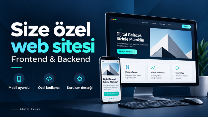 size özel, modern ve mobil uyumlu web sitesi geliştiririm