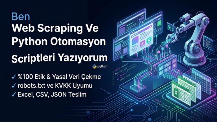 web scraping ve python otomasyon scriptleri yazıyorum